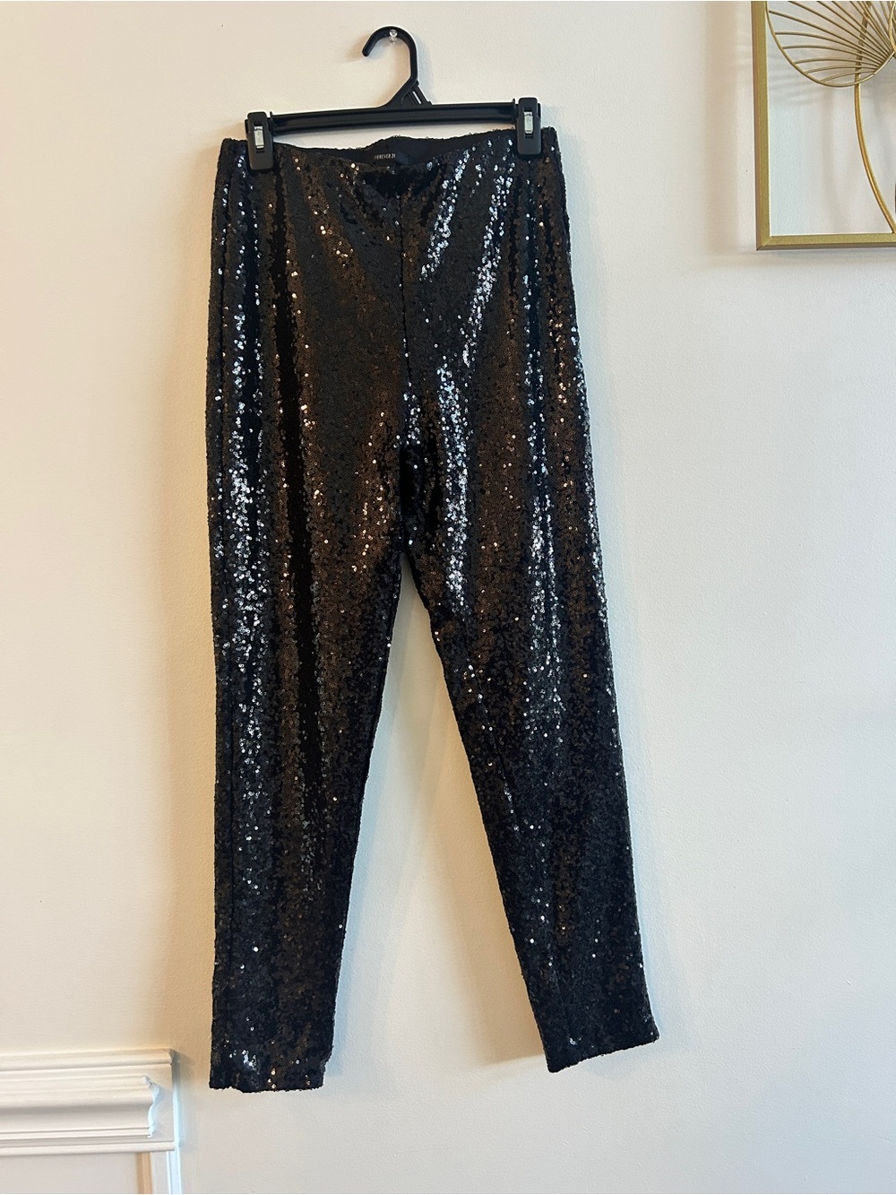 Forever 21 Black Sequin Kids Leggings